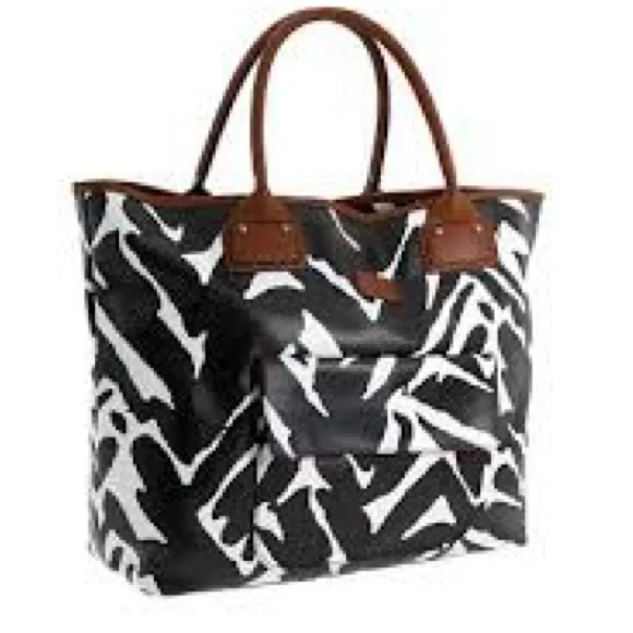 Diane von Furstenberg (DVF) Zebra Print Travel Tote - Picture 1 of 6